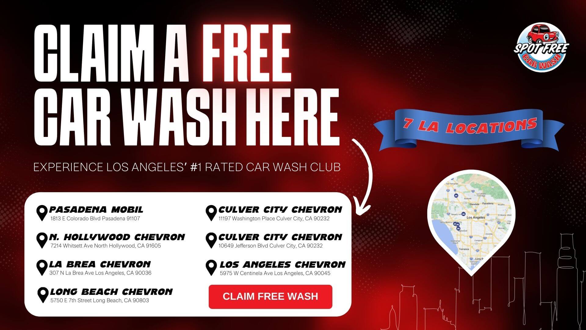 Free Car Wash LA best car wash los angeles brushless car wash subscription