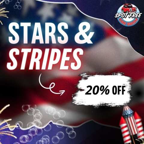 Stars & Stripes 20% off deal on car wash membership car wash near me free car wash